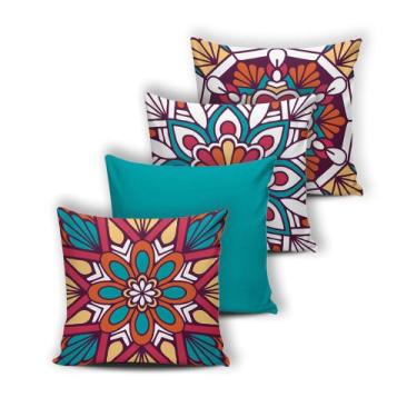 Imagem de Kit 4 capas de Almofada Modern Print 42 cm x 42 cm - 030 - RT MAGAZINE