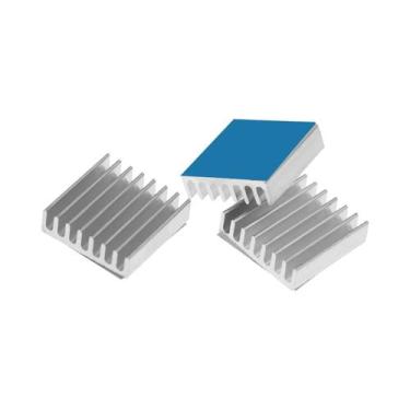 Imagem de Radiador De Alumínio Para Chip Eletrônico IC Raspberry Pi Com Fita Ter