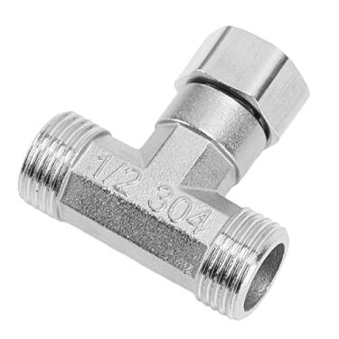 Imagem de GLOGLOW Conector de Mangueira Em T de 3 Vias de Aço Inoxidável, Adaptador G1/2 de Alta Pressão para Tubos de água e Gás, Design Compacto Com Roscas Transparentes para Conexões Seguras, Aço (Rosca