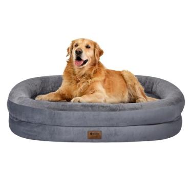 Imagem de Cama grande ortopédica lavável para cães: cama impermeável para animais de estimação com almofadas - capa lavável removível para cama de cachorro G GG XXL grande - fundo antiderrapante