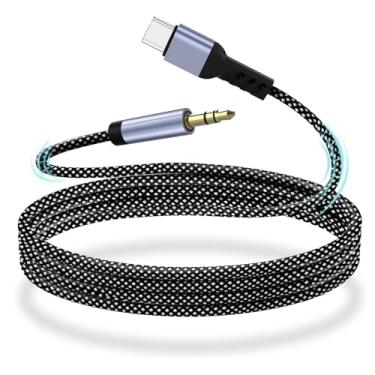 Imagem de Cabo USB C para áudio auxiliar de 3,5 mm (1 m), tipo C para fone de ouvido estéreo de 3,5 mm compatível com iPhone 17 16 15 Pro/Max Air/Samsung Galaxy S25 S24 S23 S22 S21 Note 20/Pixel 9 8/iPad Pro