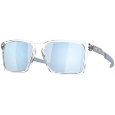 Imagem de Oakley Pacote de óculos de sol OO9483: OO 9483 EXCHANGE SUN 948303 Policarbonato Polarizado Transparente/Prizm Deep Water Polarizado Policarbonato Polarizado e Coleira Preta Grande Kit de Acessórios