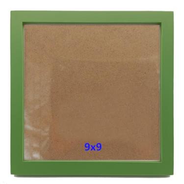 Imagem de ZXT-parts Molduras de madeira maciça de 22 x 23 cm verde | Frente acrílica | Design de carregamento traseiro | Exibição horizontal ou vertical | para fotos, certificados, obras de arte | Decoração de