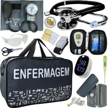 Imagem de Kit Enfermagem Aparelho Pressao Esteto Completo Promocao Top - Love Sa