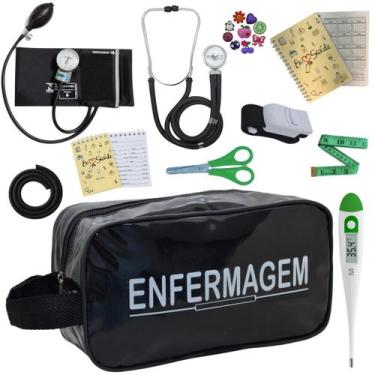 Imagem de Kit Enfermagem Profissional Glicose Estagio Saude Completo - PREMIUM, 