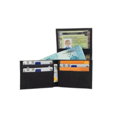 Imagem de Carteira Masculina Em L Porta Cartão Em Couro Texturizado - Pampas Cou