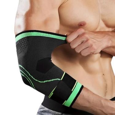 Imagem de Cotoveleira de Compressão Ortopédica Academia Proteção Braço Contra Te