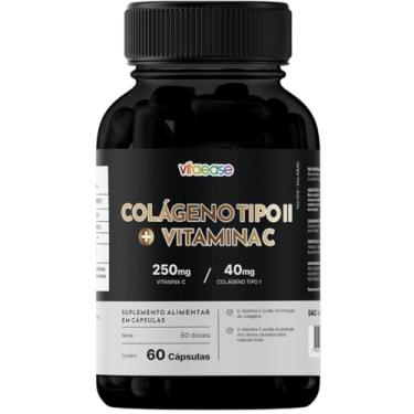 Imagem de Colágeno Tipo II + Vitamina C 250mg Vitaease – 60 Cápsulas (Sem sabor)