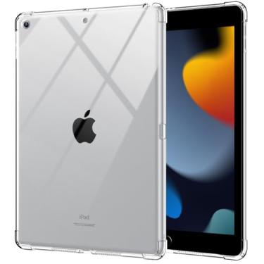 Imagem de Blosomeet Capa transparente para iPad 9ª geração 2021 e iPad 8ª geração 2020 e iPad 7ª geração 2019 10,2 polegadas com design fino à prova de choque, capa transparente de TPU macio e leve.