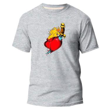 Imagem de  Camiseta Basica Algodão Premium Estampa Digital Ferido - Pavesi, Cinz