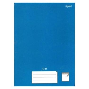 Imagem de Caderno Brochura Capa Dura Sem Pauta Stiff Azul 96 Folhas Jandaia