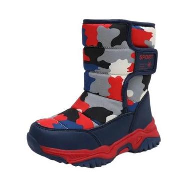 Imagem de Botas De Neve Impermeáveis De Pelúcia Para Meninas, Solado De Borracha