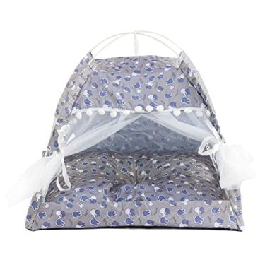 Imagem de Naroote Tenda Interna para Animais de Estimação, Lavável, Macia e Antiderrapante, Casa de Gato para Cães para Todas As Estações, Cama de Ninho Respirável para Animais de Estimação Pequenos e Médios,
