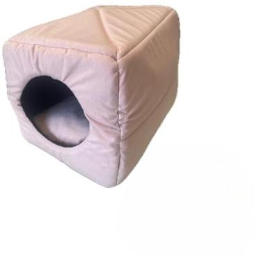 Imagem de Caminha Pet Toca 2 EM 1 Cama Para Cães e Gatos Com Almofada(SUEDE TOCA ROSA,G 40X50)