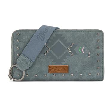 Imagem de Carteira feminina Wrangler com bolso com zíper, Jeans