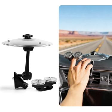 Imagem de Clipe de saída de ar para prato de tambor de carro, mini prato de impacto de metal para painel de carro, dispositivo de instrumento musical engraçado para bateristas e amantes de música, prato de dedo