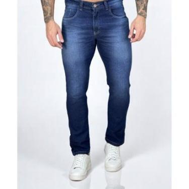 Imagem de Calça Jeans Escuro Masculina com Lycra Confort Tamanho:40;Cor:;Gênero:Masculino-Masculino