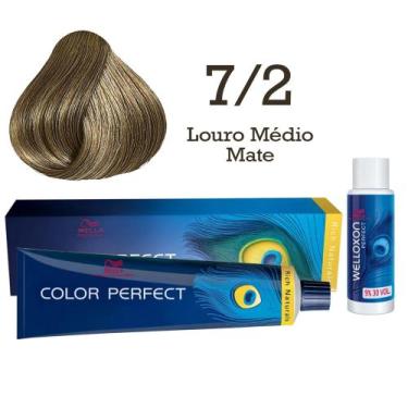Imagem de Coloração Color Perfect 7.2 Louro Médio Mate Ox 30  Wella - Wella Prof