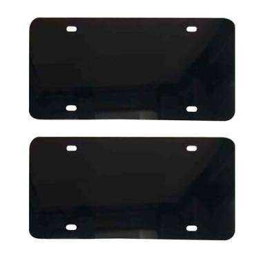 Imagem de Runseaway 2 peças de placa de licença de alumínio em branco, etiqueta de metal de 30 x 15 cm para design personalizado, placa de carro personalizada DIY, padrão dos EUA/Canadá com furos precisos