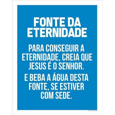 Imagem de Placa Gospel - Fonte Da Eternidade Jesus É O Senhor 36X46