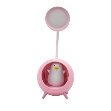 Imagem de Luminaria Mesa Usb Portatil Articulavel Abajur Cor:Rosa