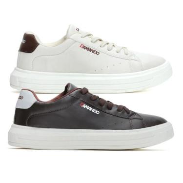 Imagem de Kit 2 Pares Sapa Tênis Masculino Casual Leve Confortável Sneakear - DM