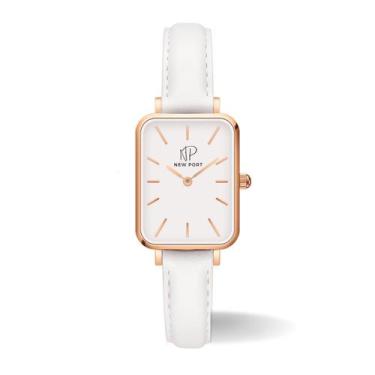 Imagem de Relógio Quadrado Feminino Rosê Casual Elegante Sofisticado New Port