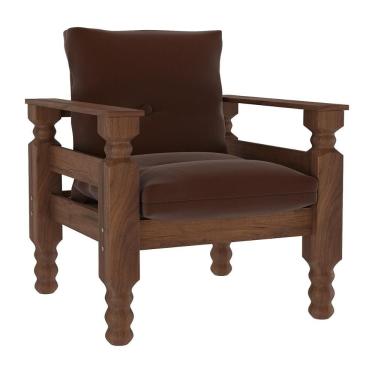 Imagem de Poltrona Madeira Maciça Liz Multimóveis Cr7003 Marrom