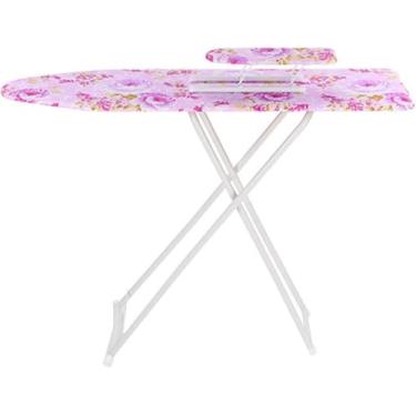 Imagem de Tábua De Passar Roupa De 36 Polegadas, Altura Ajustável, Antiderrapante E Estável, Tábua De Passar Roupa Extra Larga Para Roupas Com Pés Dobráveis, Purple