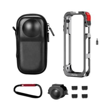 Imagem de Gaiola De Alumínio Insta360 X5 Com Tampa De Lente De Silicone Protetor