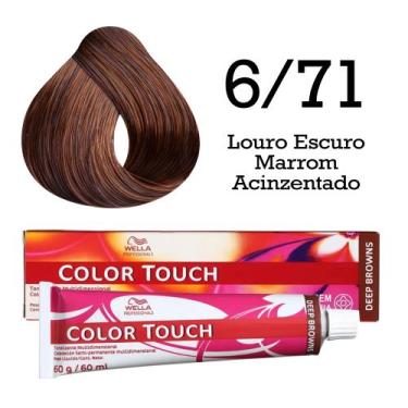 Imagem de Tonalizante Color Touch 6.71 Louro Escuro Marrom Acinzentado  Wella Pr