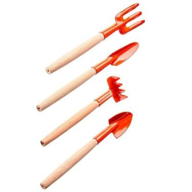 Imagem de Kit Ferramentas Jardinagem Conjunto 4pç Mini P/ Vaso Prático - WESTERN