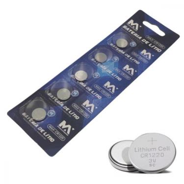 Imagem de Cartela com 5 unidades de Bateria CR1220 Litio 3V Maxmidia MAX-CR1220