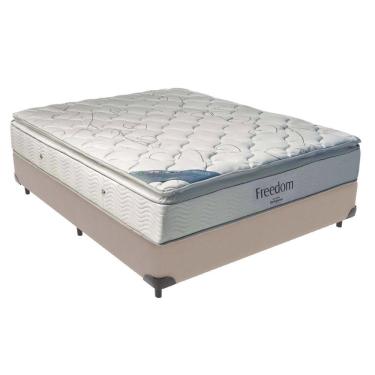 Imagem de Cama Box Casal E Colchão Freedom Ortobom D33 Bege