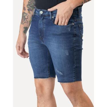 Imagem de Bermuda Guess Jeans Masculina Inter Refile Azul Médio-Masculino