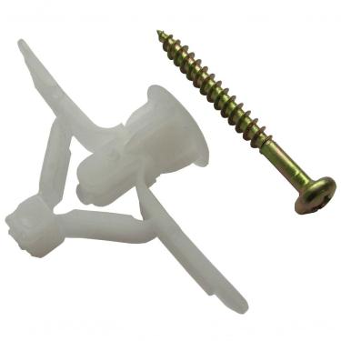 Imagem de Bucha Nylon Fly Nº 3 Para Placa de Gesso 13-23mm com Parafuso 100 Peças Buf0162 Foxmix Bucha Ny