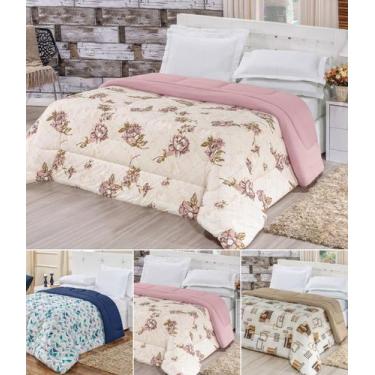 Imagem de Cobertor edredom queen dupla face 240cm x 220cm malha  100% algodão  t