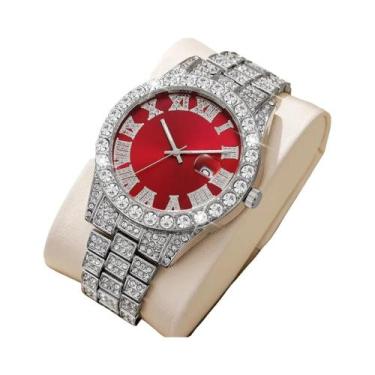 Imagem de Relógio De Luxo Masculino Com Diamantes, Pulseira De Aço Inoxidável, R