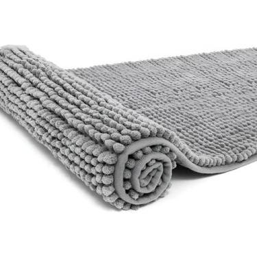 Imagem de Passadeira chenille 110x40cm cinza escuro - KOMLOG IMPORTACAO LTDA
