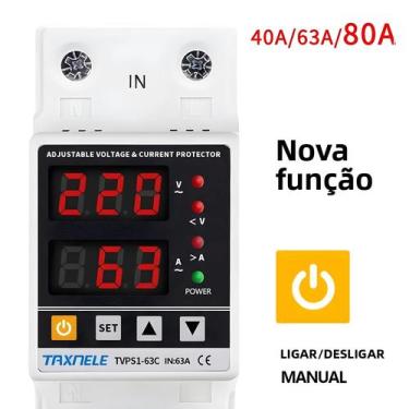 Imagem de Disjuntor Protetor De Surtos Com Relé De Sobretensão E Subtensão Ajust