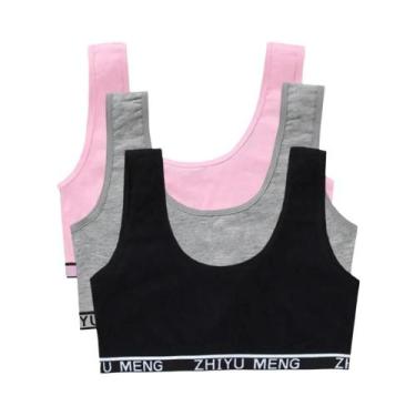 Imagem de Sutiãs De Treinamento Para Adolescentes, Tops Sem Fio Para Puberdade, 