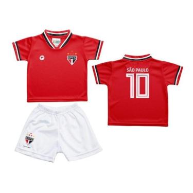 Imagem de Conjunto Infantil São Paulo Uniforme Vermelho - Torcida Baby
