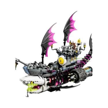 Imagem de Blocos De Montar Barco Tubarão Pesadelo Série Fantasia Brinquedo De Na