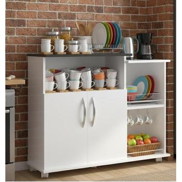 Imagem de Balcão Fruteira 88cm com Nicho e Rodízios  Ideal para Cozinha - ECOMME