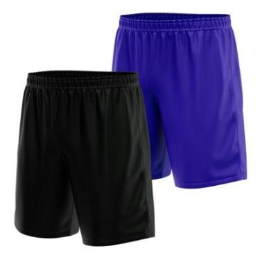 Imagem de Kit 2 Calção Short Futebol Basquete Vôlei Bermuda Dry Treino Academia-Masculino