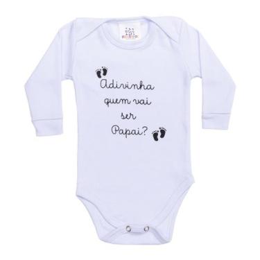 Imagem de Body Frase Suedine Permium - Planeta Moda Bebê, Advinha papai u18, P