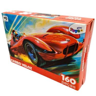 Imagem de Quebra Cabeça Infantil 160 Peças Carro Veloz - 6370 - MINI TOYS
