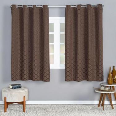 Imagem de Cortina Dallas 4,00m X 2,50m Jacquard Corta Luz Sala Quarto Sala Desen