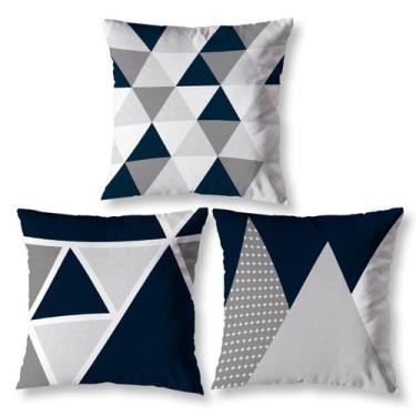 Imagem de Kit 3 Capa de Almofada 40cm x 40cm Decorativas Estampadas Digital Colo