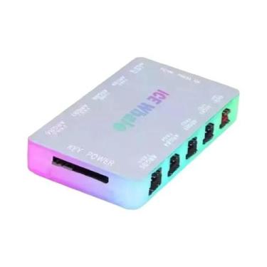Imagem de Hub De Ventiladores ARGB PWM De 10 Portas Com Controle Remoto E Interf